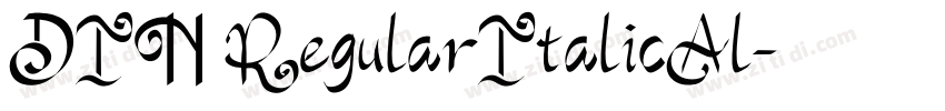 DIN RegularItalicAl字体转换